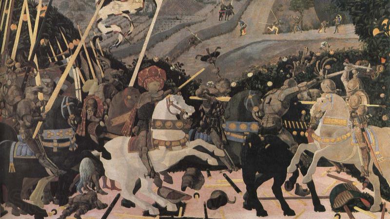 unknow artist slaget vid san romano Norge oil painting art